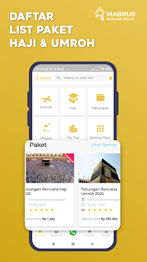 Android application Mabrur Bersama Wisata screenshort