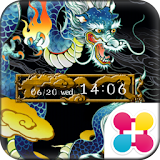 Indigo Blue Dragon Wallpaper icon
