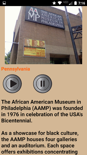 Android application Black History Museums screenshort