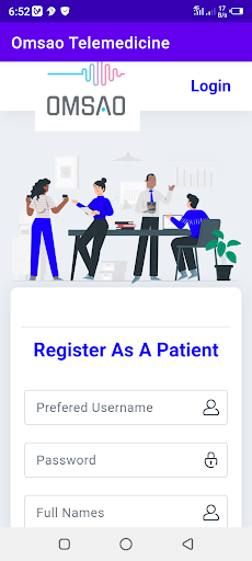 Android application Omsao Telemedicine screenshort