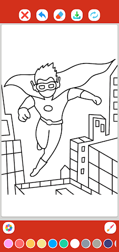 Superhero Coloring Pages Screen 2