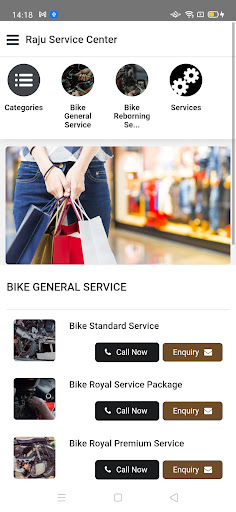 Raju Service Center Screen 2