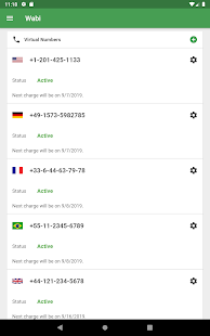 Wabi - Nomor Telepon Virtual Screenshot
