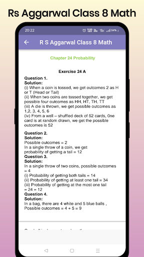 Rs Aggrawal Class 8 Math Screenshot 4 - AppWisp.com