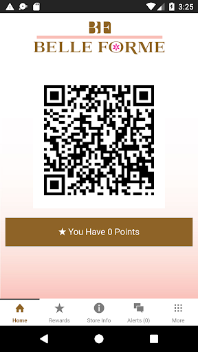 Android application Belle Forme Rewards screenshort