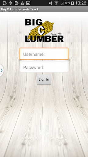 Android application Big C Lumber Web Track screenshort