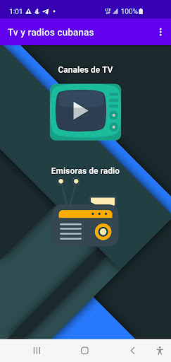 Android application TV y Radios Cubanas screenshort