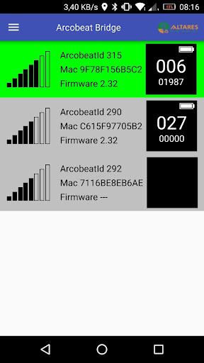 Android application Arcobeat Bridge screenshort