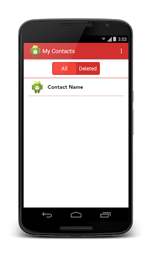 Deleted Contacts Screen 3