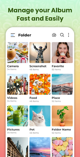 Android application Gallery - Photo Album, Vault screenshort