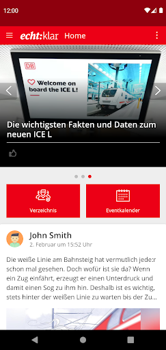 Android application echt:klar screenshort