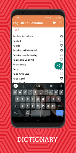 English To Cebuano Dictionary Screen 2