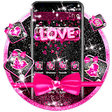 Pink Love Bow Theme icon