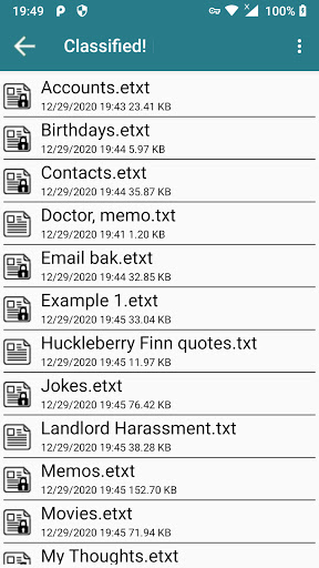 Android application Classified! - Encrypt All Data screenshort