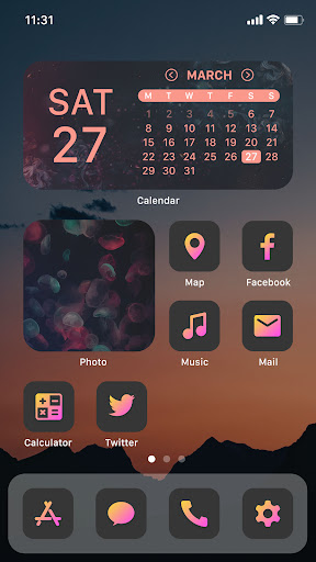 Android application Wow Yellow Magenta - Icon Pack screenshort