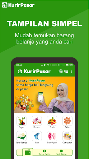 Android application KurirPasar screenshort