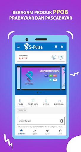 Android application S-Pulsa: Pulsa & games lengkap screenshort