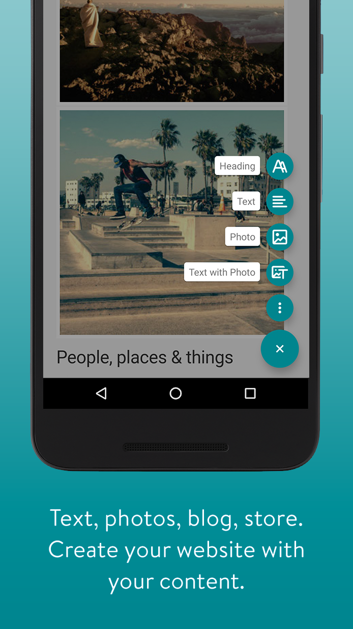 Android application Jimdo Creator screenshort