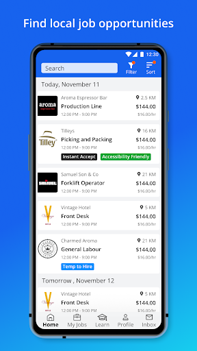 Android application Spotwork - Find Flexible Jobs. screenshort