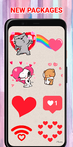 Moving love sticker and emojis Screen 3