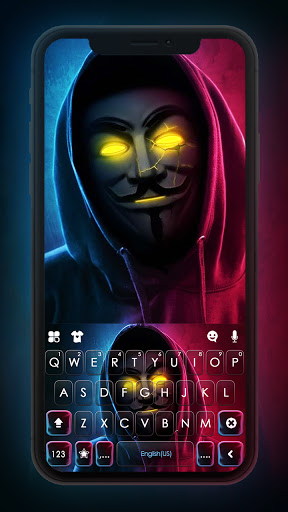 Android application Neon Anonymous Keyboard Backgr screenshort