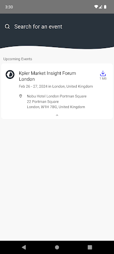 Kpler Events Screen 2