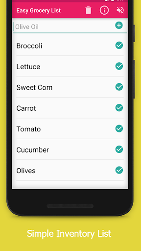 Easy Grocery List Shopping App Screen 2