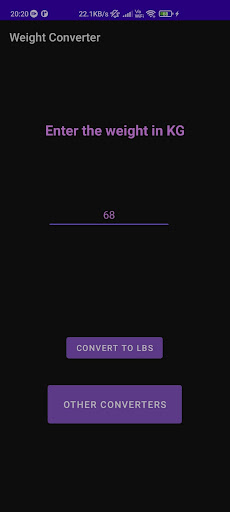 Weight Converter Screen 2