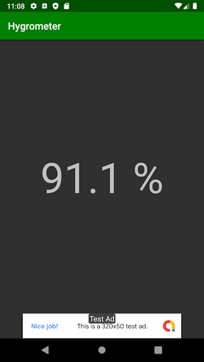 Android application Hygrometer screenshort