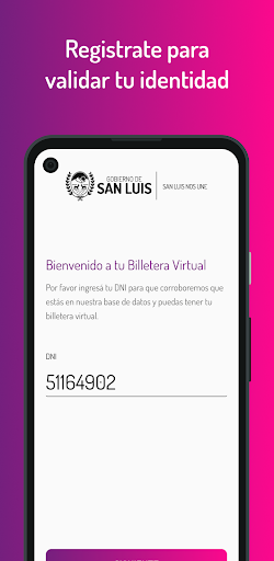 Android application Billetera San Luis screenshort