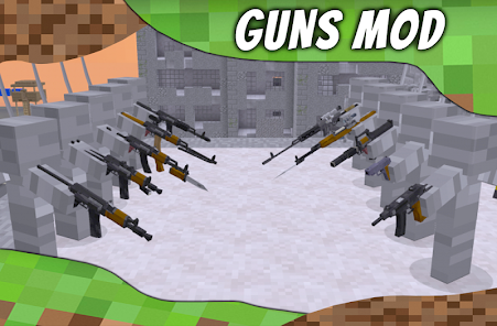 Captura 2 Mod Guns for MCPE. Weapons mod android
