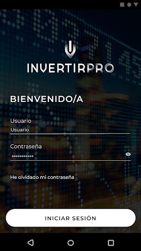 Android application INVERTIR PRO screenshort
