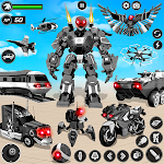 Cover Image of Download Flying Hawk Robot Car Game  APK
