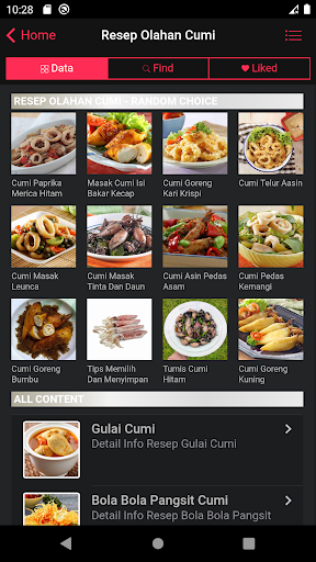 Resep Aneka Masakan Cumi Screenshot 2 - AppWisp.com