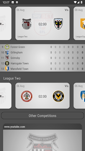 Android application Grimsby Town Fan App screenshort