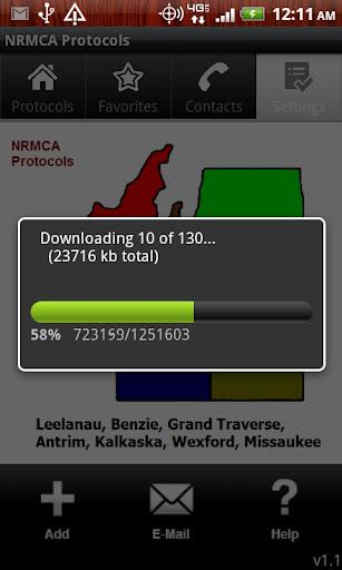 Android application NRMCA Protocols screenshort