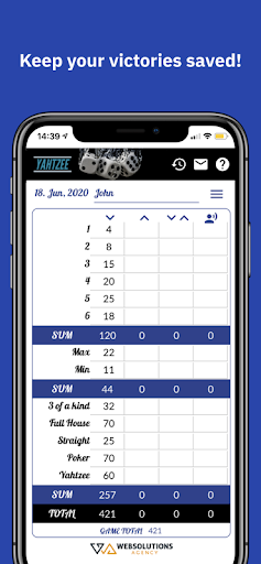 Android application Yamb Notes screenshort