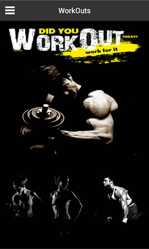 Android application WorkOuts screenshort