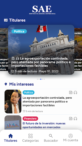 Android application SAE App screenshort