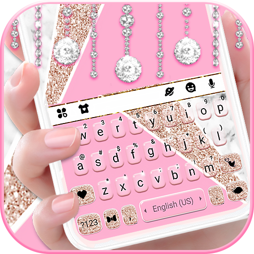 Girly Pink Glitter कीबोर्ड विंडोज़ पर डाउनलोड करें