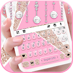 Girly Pink Glitter Keyboard Theme Apk
