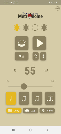 Android application True Voice Vocal Metronome screenshort