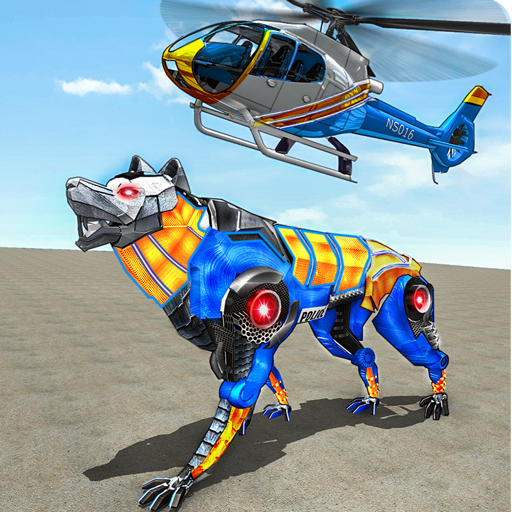 Wolf Robot Police Copter Games  Icon