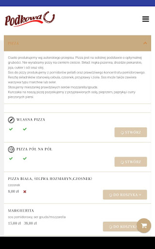 Pizzeria Podkowa Screen 3