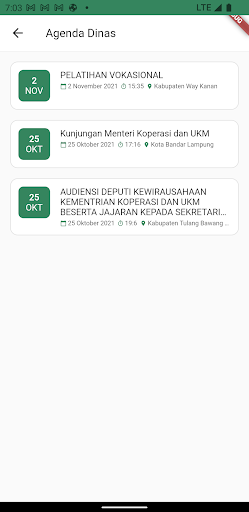 Android application Sibadu Lampung screenshort
