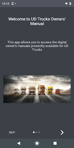 Android application UD Trucks Owner’s Manual screenshort