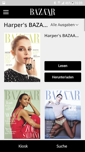 Android application Harper's BAZAAR Mag Germany screenshort