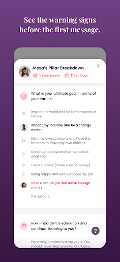 Weaver: Dating & Values Screen 2