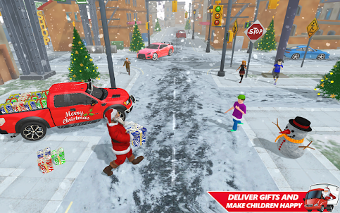 Santa Christmas Gift Delivery
