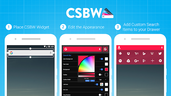 Benutzerdefinierte Suche Bar Widget CSBW Screenshot